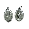 Christian Pendant - Antiqued St. Dymphna Necklace Pendant Medal