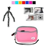 Kodak Camera Case for Kodak Easyshare C160 C180 C142 + Screen Protector + Tripod (Baby Pink)