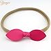 YanJie Faux Leather Bow Nude Nylon Soft Headband Infant Toddler Pack of 12