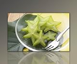 Des images FANTASTIQUES! Image xxl, bon marchés et modernes (Carambola_Fruits-1-80x130cm) Images décoratives, avec cadre sur châssis. Grand dans le shop en ligne. Belle press dŽart sur écran original comme image décorative avec cadre. Moins cher que des images à lŽhuile. Affiche, poster avec cadre. Picture Typ (fruits bol en verre fourche cuisine) 100% fabriquée en Allemagne. Image du produit