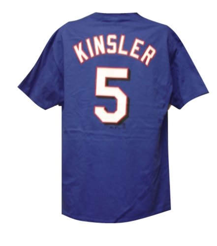 Ian Kinsler Texas Rangers Royal Blue Jersey Name and Number T-Shirt