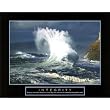 (22x28) Integrity (Wave Crashing By Cliff) Motivational Poster Print