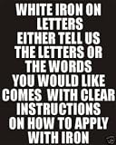 25 2″ WHITE IRON ON LETTERS & NUMBER TRANSFER PRINTING