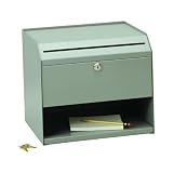 STEELMASTER Counter-Top Slotted Suggestion Box, Includes Keys, 12.5 x 11 x 10 Inches, Gray (22290SBGY)