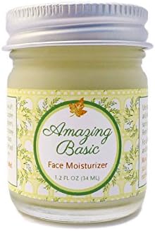 Amazing Basic Organic Face Moisturizer with Aloe, Raw Honey, non GMO Natural Vitamin E, and Extra Virgin Cold Press Sicilian Olive Oil; Vegetarian, Certified Cruelty Free, Handcrafted (1.2 fl oz)