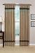 Jacaranda Collection Moss, Camel & Chocolate Micro Suede Curtains Set of 2 Striped Window Panel Treatments