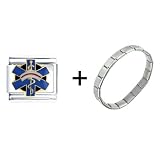 Emergency Medical Service Italian Charm Bracelet