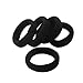 uxcell 5 Pcs Black Stretchy Band Hair Tie Ponytail Holders