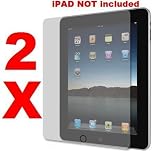 2X Clear LCD Scratch/Dust Resistant Screen Protectors For Apple iPad w/ Cleaning Cloths