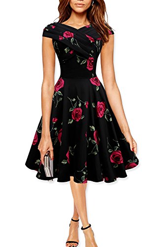 Black Butterfly 'Enya' Vintage Infinity Pin-up Dress