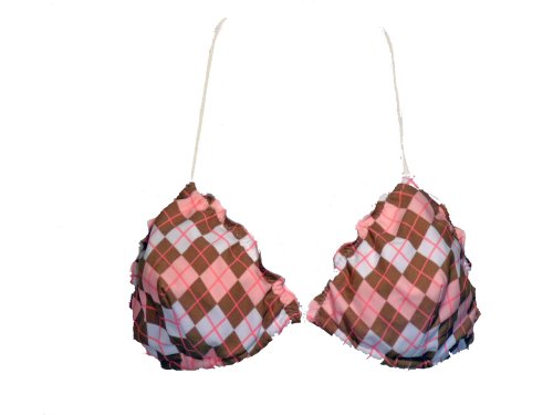 Shoshanna Swimwear Geometric Camel String Bikini Top B/C