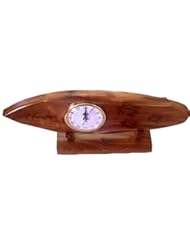 Wireless: Koa Wooden Clock Hand Carved - Tiki Products