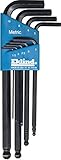 Eklind 13609 Ball-Hex-L Key Set, 1.5mm to 10mm, Long, 9-Piece [並行輸入品]