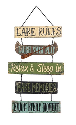 Young's Metal Lake Rule Wall Sign, 26