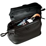 Black Andrew Philips Genuine Split Traditional Toiletry Bag