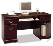 Bush Furniture Birmingham Executive Credenza, Harvest Cherry