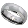 Tungsten Carbide 8 mm (5/16 in.) High Polished Comfort Fit Domed Wedding Band Ring