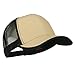 Toyo Straw and Mesh Back Trucker Cap - Khaki Black