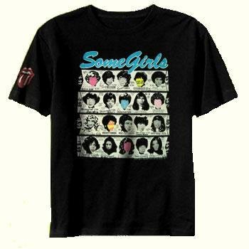 Cover image : The Rolling Stones Tee Some Girls album cover Black T-Shirt