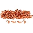 100 Clamshell Bead Tips Jewelry Parts Copper Plated