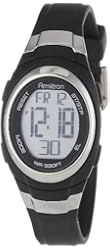 Armitron Sport Unisex 45/7034BLK Stainless Steel Accented Black Resin Strap Chronograph Digital Watch
