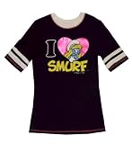 Smurfette - I Heart Smurf Black T-Shirt for women