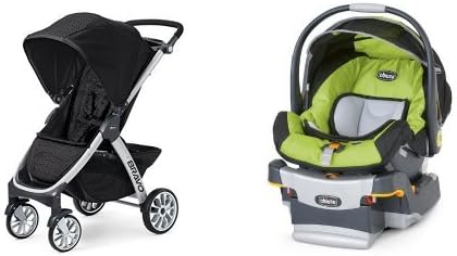 Chicco Bravo Stroller &amp; Chicco Keyfit Infant Car Seat in Surge