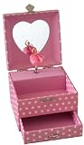 Aurora 5 Pink Polka Dot Musical Jewelry Box
