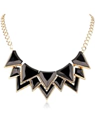 Milky Stone Bib Necklace, 18"