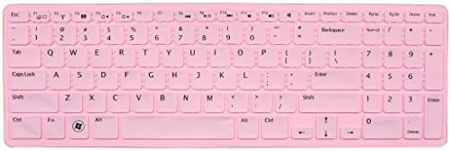 Coverome silicone Laptop Keyboard Cover Skin Protector for Dell Inspiron New 15R N5110 M5110 M511R Us Layout - Pink