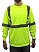 Large/Class 2 Max-dry Moisture Wicking Mesh Long Sleeve Safety T-shirt, Neon Yellow