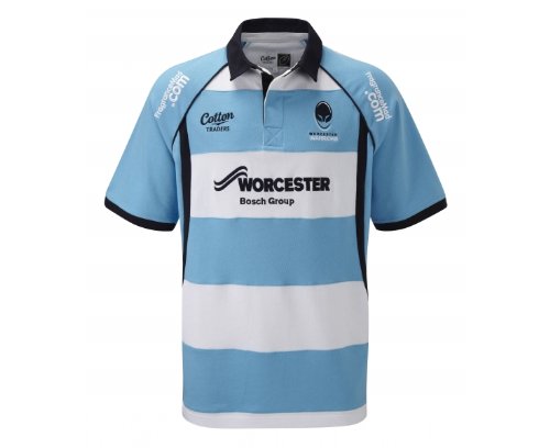 COTTON TRADERS Adult Short Sleeve Worcester Change Rugby Jersey, Blue/White, M COTTON TRADERS Adult Short Sleeve Worcester Change Rugby Jersey, Blue/White, M