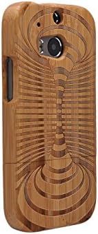 XIKEZAN Special Unique Real Handmade Natural Wood Wooden Hard Bamboo Shockproof Case For HTC One M8 (I)