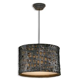 Uttermost 21104 Alita Metal Hanging Shade, Rust Black Finish by Uttermost
