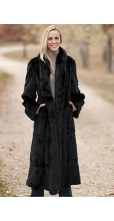 Women's Saddlebrook Reversible Leather and Sheared Mink Fur Coat