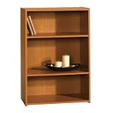 Beginnings Mission Cherry Three Shelf Bookcase Mission Cherry Finish