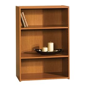 Beginnings Mission Cherry Three Shelf Bookcase Mission Cherry Finish