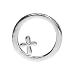 Sterling Silver Open Circle with Center Cross Pendant