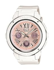 Casio Baby-g Big Face Analog-digital Bga152 Bga-152-7b2 White with Pink Limited Edition