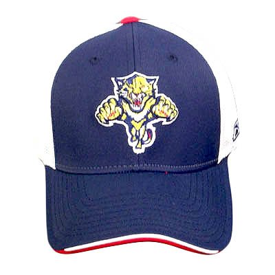 NHL FLORIDA PANTHERS FLEX FIT REEBOK MESH HAT CAP BLUE