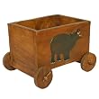 Handmade Hippo Design Rolling Wheels Storage Box