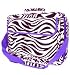 Purple Trim Zebra Print 17 Padded Laptop Computer Cover Case