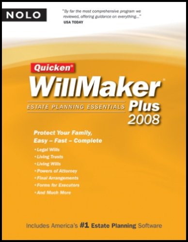 City Travel Guides Discounted  Books : Quicken Willmaker Plus 2008 Edition: Estate Planning Essentials (Book with CD-ROM)
