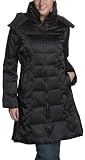 Andrew Marc Women's Zip Front Stand Collar Jacket With Detachable Hood