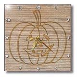 Wood Pumpkin - 10x10 Wall Clock