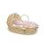 Badger Basket Company Natural Baby Moses Basket with Hood - Pink Gingham Bedding