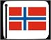 Decorated Mouse Pad with flag, Norway, Norwegian