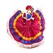 Mexican Corn Husk Doll in Flowing Dress