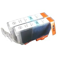2pk non-OEM Canon CLI-8 Photo Cyan Compatible Ink Cartridge With CHIP! For Canon Pro9000 MP960 MP050 ip6700D!