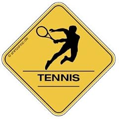 TENNIS SPIELER CROSSING #2 Aufkleber Autoaufkleber